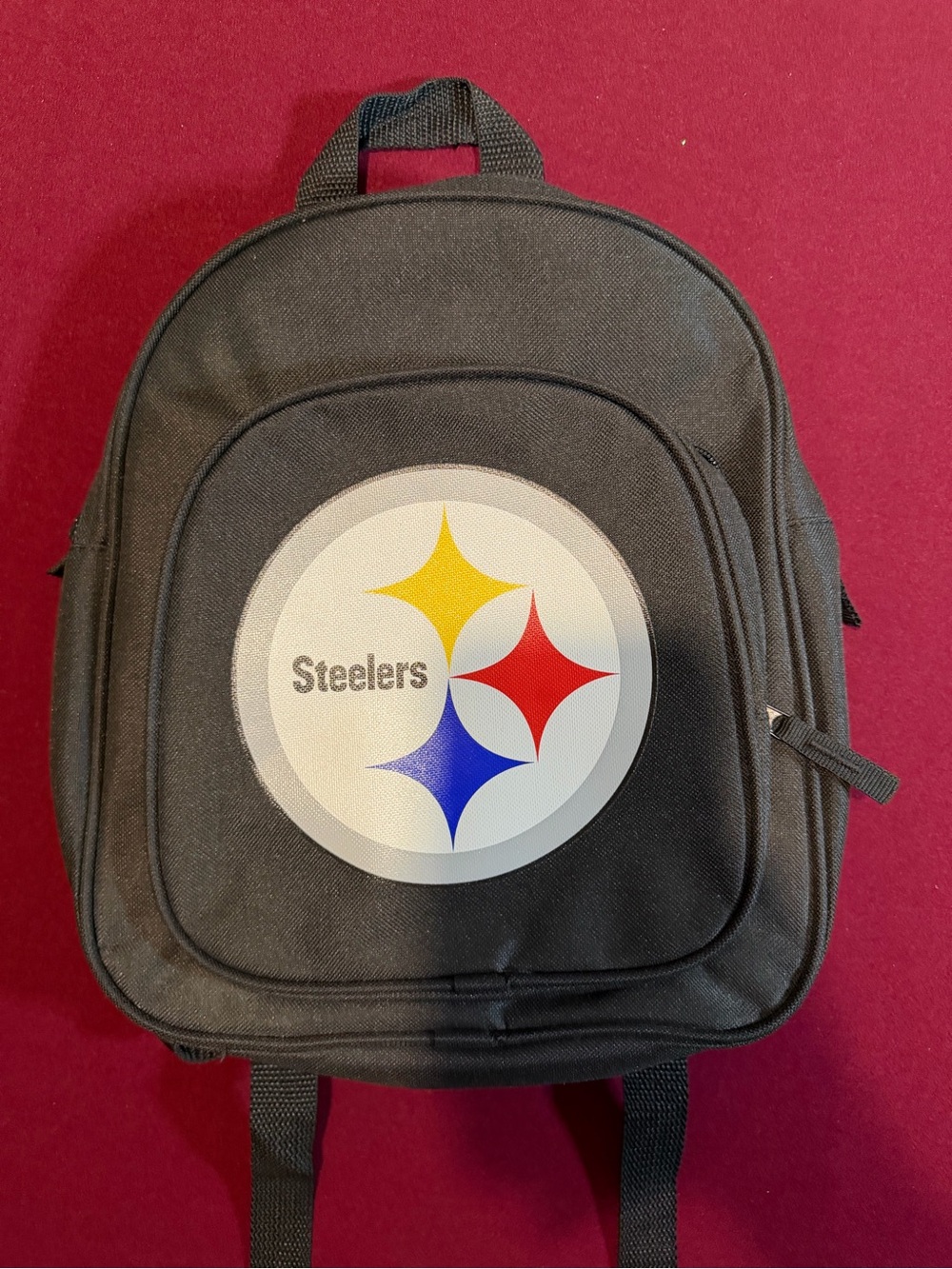 NFL Steelers Black Backpack with Team Crest